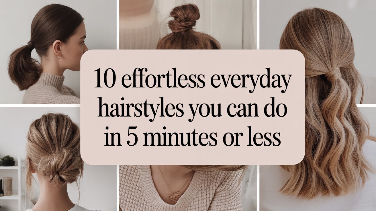 10 Effortless Everyday Hairstyles You Can Do in 5 Minutes or Less 2
